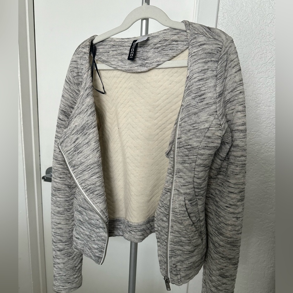 H&M Divided Light Gray Sweater Jacket Size 2
